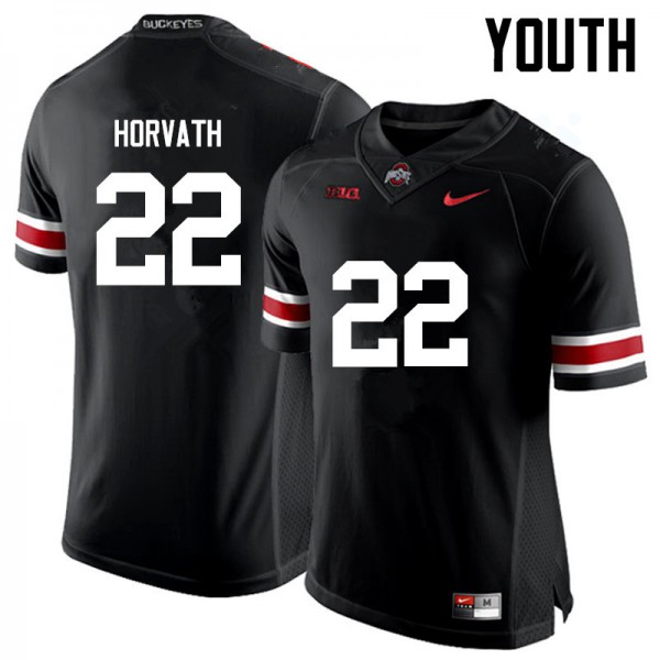 Ohio State Buckeyes #22 Les Horvath Youth Official Jersey Black OSU47869
